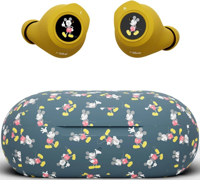 Main image of Disney Mickey Mouse Bluetooth Earbuds with Charging Case- Bluetooth Wireless Headset with Built-in Mic and 30 Hours of Playtime- Disneyland Essentials and Disney Gifts for Women and Men of All Ages