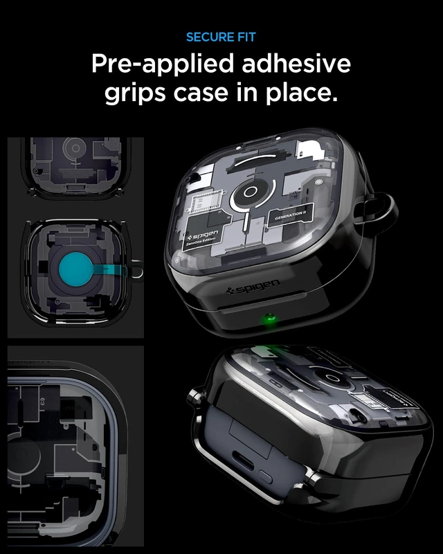 Alt view image 5 of 7 - Ultra Hybrid Designed for Galaxy Buds 4 Pro/Buds 4 Case (2026) TPU & PC Dual Layer Protection, DDP Printing, Included Carabiner, Wireless Charging Compatible - Zero One