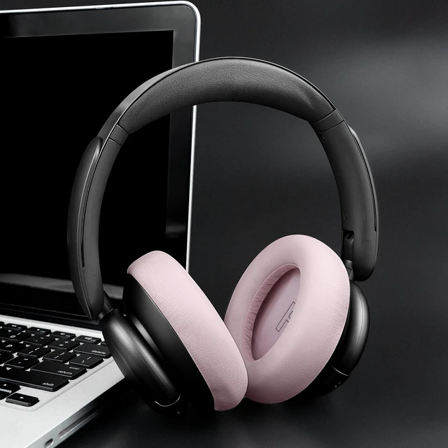 Alt view image 3 of 7 - Earpads Replacement for Anker Soundcore Life Q30/Q30i/Q35 Headphones, Ear Pads Cushions with Softer Protein Leather, Noise Isolation Foam - Pink