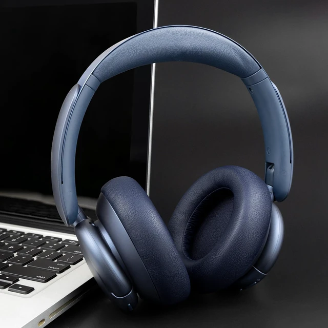 Alt view image 3 of 7 - Earpads Replacement for Anker Soundcore Life Q30/Q30i/Q35 Headphones, Ear Pads Cushions with Softer Protein Leather, Noise Isolation Foam - Blue