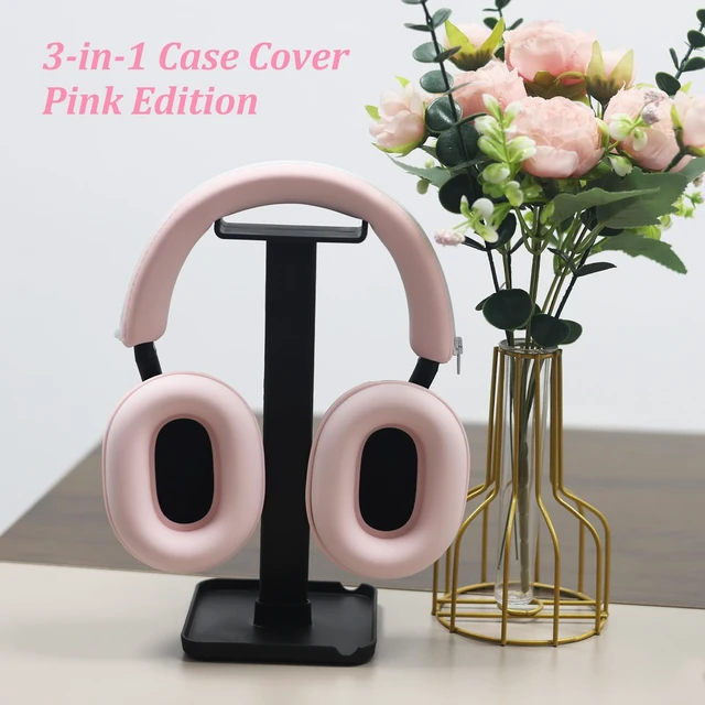 Alt view image 2 of 7 - XM5 Sweat Covers Accessories for Sony WH-1000XM5 - Custom Pink Soft Silicone Case, 3-in-1 Headphone Covers with Ear Cover & Headband Cover & Shell Protector, Sweatproof & Washable