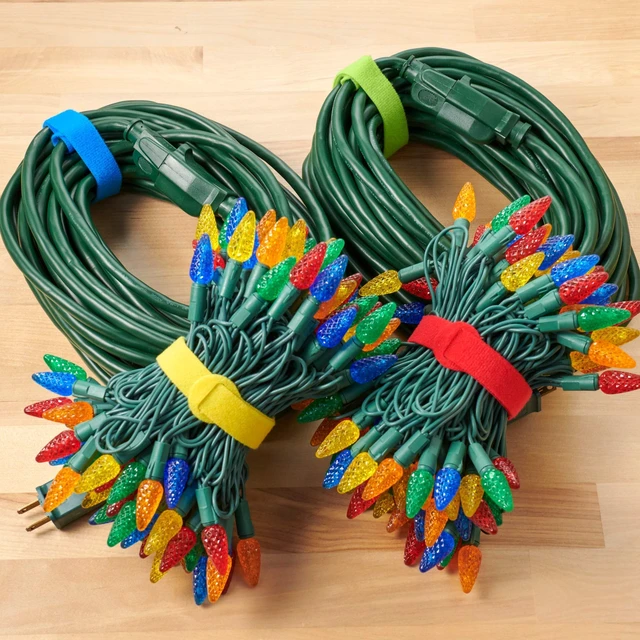 Alt view image 6 of 7 - Self-Gripping Cable Ties by - 12" (20-pack) Multi-Color Reusable Hook and Loop Cord Organizer Cable Ties for Cord Management and Desk or Office Organization