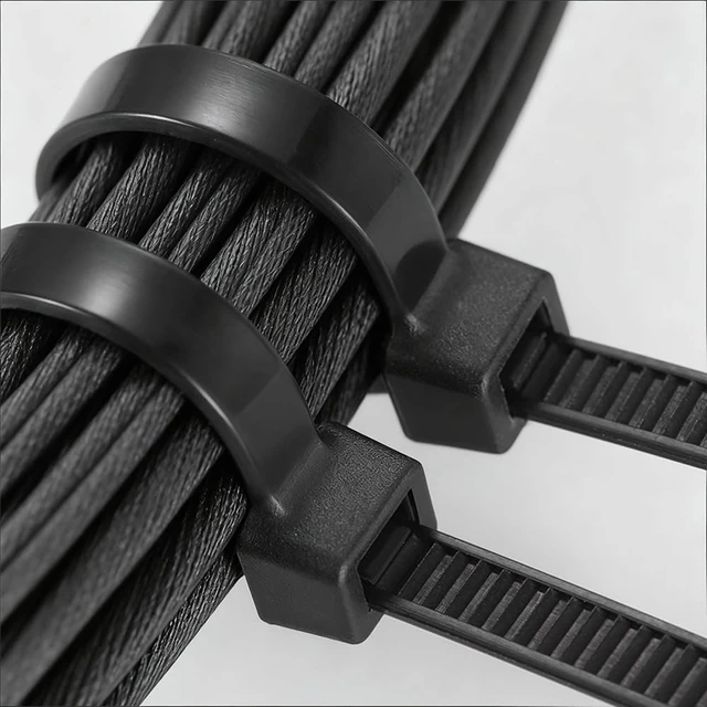 Alt view image 6 of 7 - 400 Pack Black Zip Ties Assorted Sizes 8+12+14+18 Inch, Heavy Duty 100lbs Self-Locking Electrical Cable Ties, UV Resistant Wire Ties for Indoor and Outdoor Use
