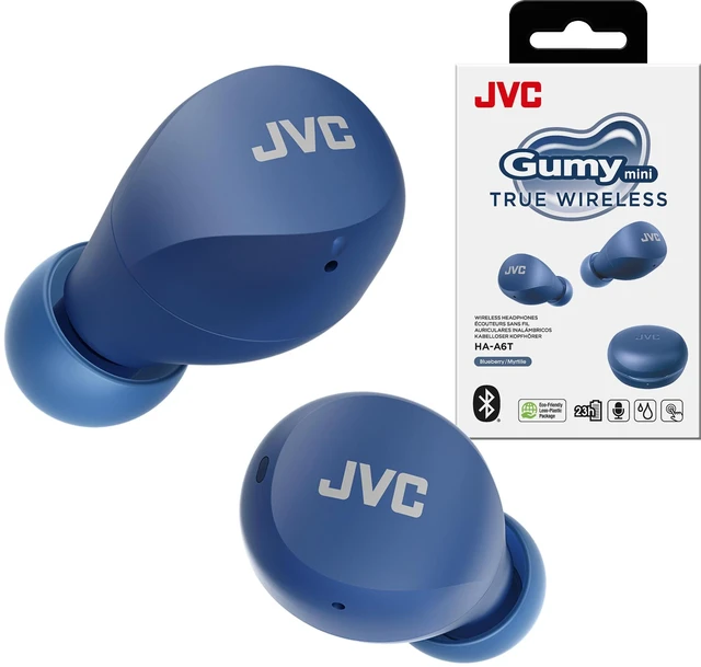Main image of Compact and Lightweight Gumy Mini True Wireless Earbuds Headphones, Long Battery Life (up to 23 Hours), Sound with Neodymium Magnet Driver, Water Resistance (IPX4) - HAA6TA (Blue)