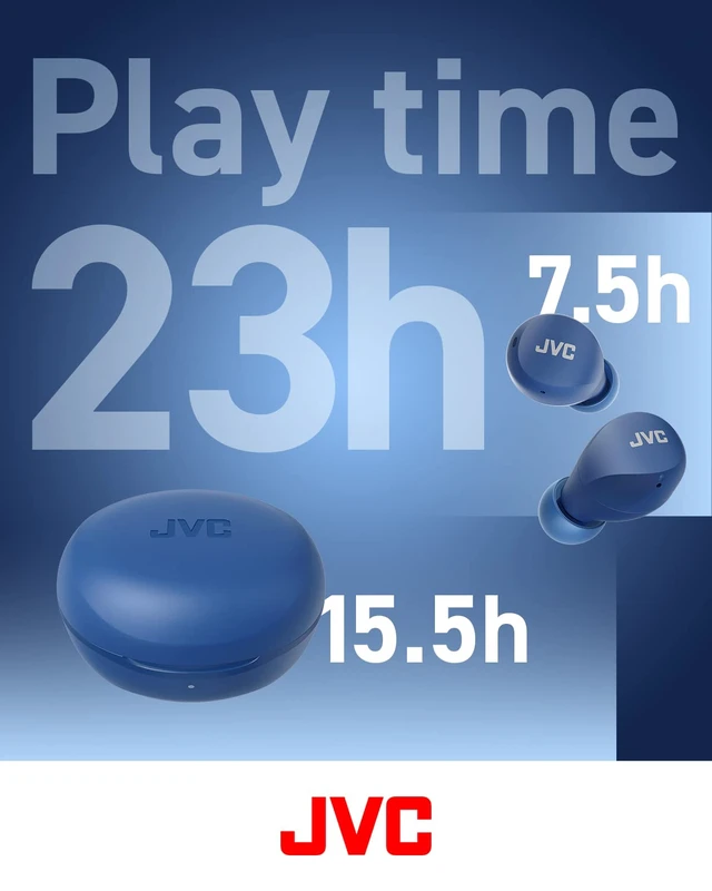 Alt view image 5 of 7 - Compact and Lightweight Gumy Mini True Wireless Earbuds Headphones, Long Battery Life (up to 23 Hours), Sound with Neodymium Magnet Driver, Water Resistance (IPX4) - HAA6TA (Blue)