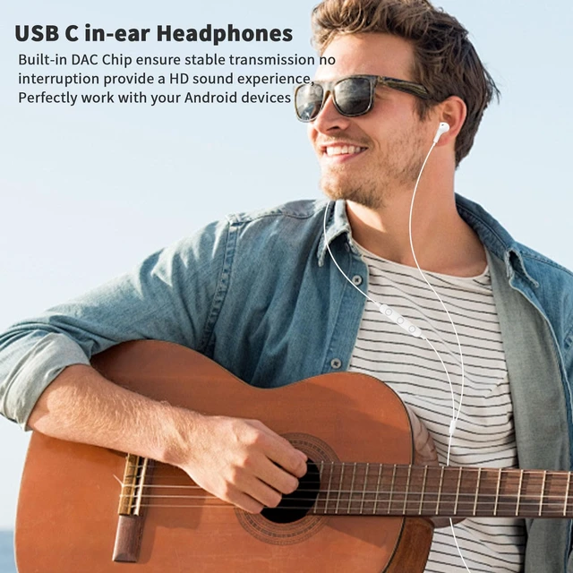 Alt view image 2 of 7 - USB C Headphones Wired Earbuds for iPhone 18 Pro Max 17 16 15,White for Samsung S26 S25 Ultra S24 Wired Headphones,Corded USB Type C Earphone with Microphone&Remote for iPad 10 11th Pixel 10a 9