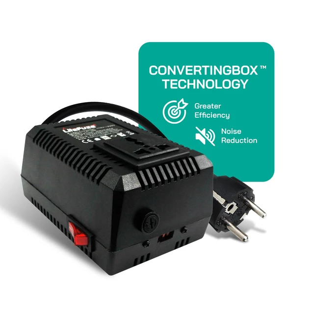 Alt view image 3 of 7 - 500 Watt Step Up/Step Down Travel Voltage Converter, 220/110v to 110/220v converter with Type E/F Plug Compatible with Hair Straightener, Camera, Laptop & More