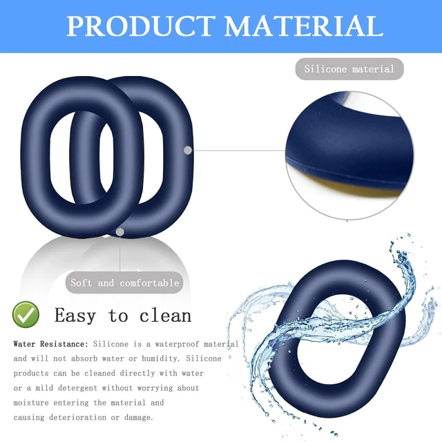 Alt view image 5 of 7 - Silicone Sweat Case Cover for Sony WH-1000XM5 Headphones,Embody Headphone Case Covers for Earpads/Headband/Shell, Sweatproof Soft Silicone AccessoriesBlue