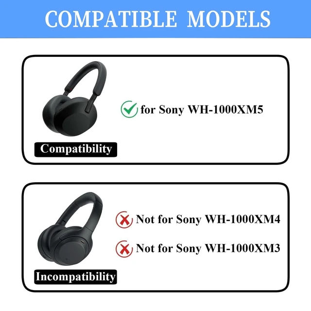 Alt view image 2 of 7 - Silicone Sweat Case Cover for Sony WH-1000XM5 Headphones,Embody Headphone Case Covers for Earpads/Headband/Shell, Sweatproof Soft Silicone AccessoriesBlue