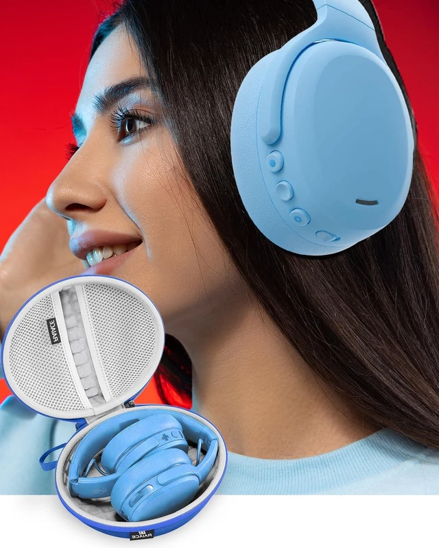 Alt view image 5 of 6 - Hard Travel Carrying Case Compatible with Skullcandy Crusher Over-Ear Headphones. (Case Only, Not Include The Device) (Blue)