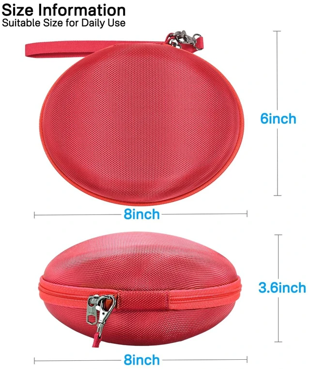 Alt view image 6 of 6 - Hard Travel Carrying Case Compatible with Skullcandy Crusher Over-Ear Headphones. (Case Only, Not Include The Device) (Red)
