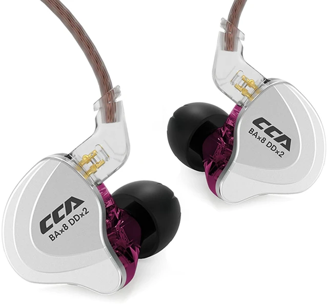 Main image of C10 in Ear Monitor Headphone 10 Hybrid Drivers Wired Earbud 4BA 1DD HiFi IEM Earphones Stereo Noise Isolating Earphone with Detachable Cable for Musicians Singers Studio Audiophiles Dj PC
