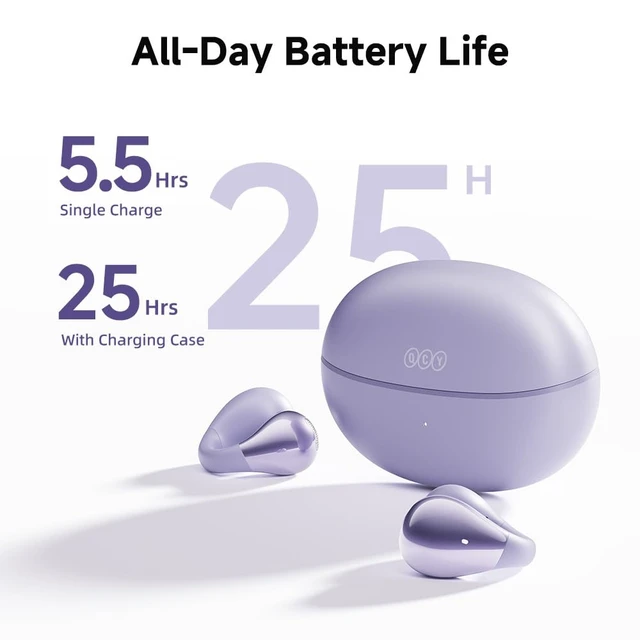 Alt view image 7 of 7 - Crossky C30 Open Ear Earbuds Clip On Wireless Bluetooth Headphones Stable Fit, Running Comfortable, Dual Connection, EQ Customized, Touch Control