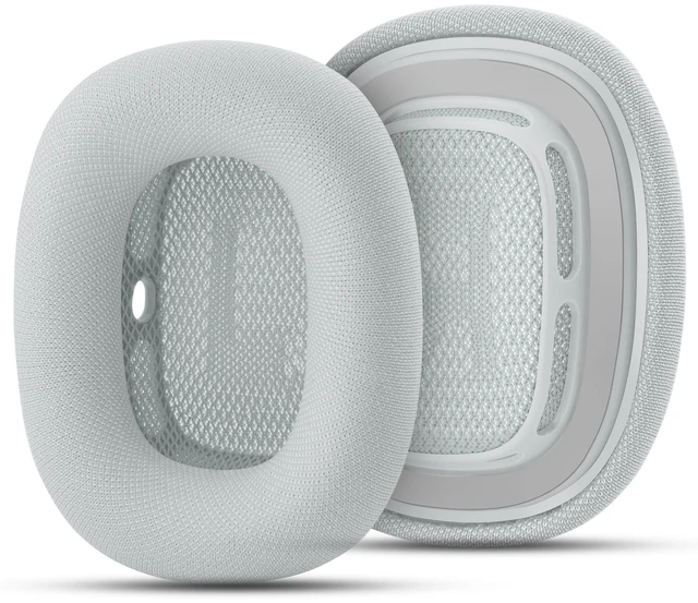 Main image of Replacement Ear Cushions for Apple AirPods Max 1 & 2 Upgraded Memory Foam Pads with Durable Fabric,Sound Insulation and Noise Reduction,Strong Magnetic Fit,Sweat-Resistant, Breathable Comfor(Silver)