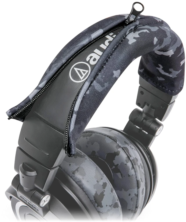 Main image of BandZ V2 - Headband Cover for Audio Technica ATH M50X & M50XBT Made by Wicked Cushions Also fits ATH M50, M40X & More, Machine Washable, No More Flaking Leather Black Camo