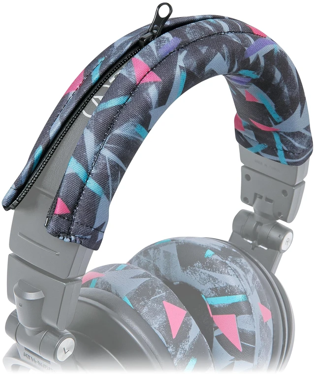 Main image of BandZ V2 - Headband Cover for Audio Technica ATH M50X & M50XBT Made by Wicked Cushions Also fits ATH M50, M40X & More, Machine Washable, No More Flaking Leather 90's Black