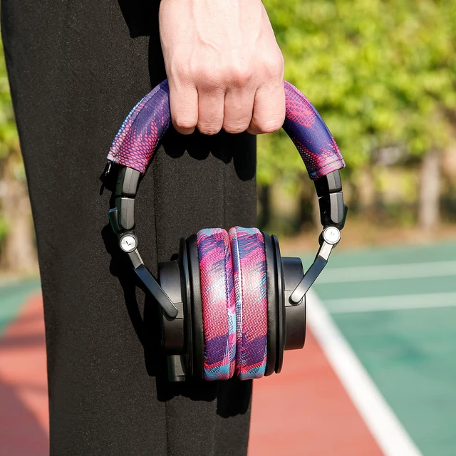 Alt view image 3 of 6 - BandZ V2 - Headband Cover for Audio Technica ATH M50X & M50XBT Made by Wicked Cushions Also fits ATH M50, M40X & More, Machine Washable, No More Flaking Leather Speed Racer