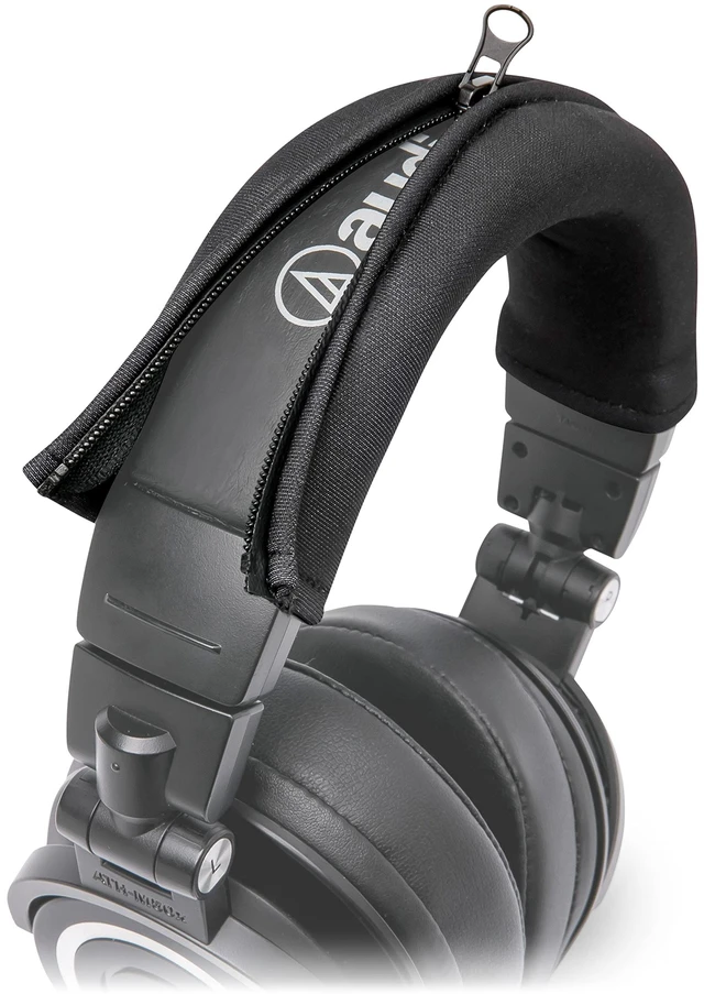 Main image of BandZ V2 - Headband Cover for Audio Technica ATH M50X & M50XBT Made by Wicked Cushions Also fits ATH M50, M40X & More, Machine Washable, No More Flaking Leather Black