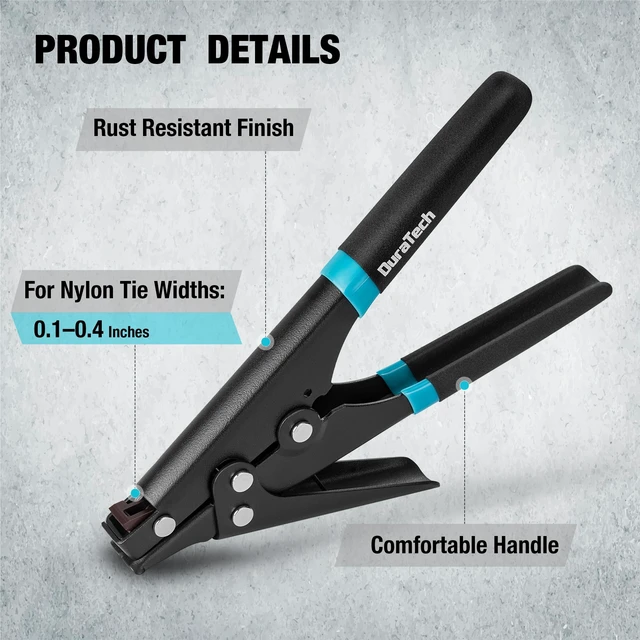 Alt view image 2 of 7 - 8-inch Zip Tie Tool, Ergonomic Cable Tie Gun for Fastening and Cutting Plastic or Nylon, Tensioning and Cutting Tool for Cable Management (Pack of 2)