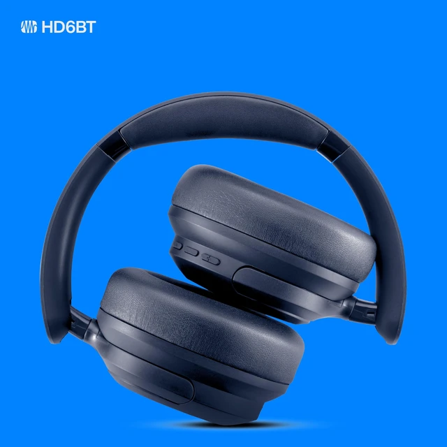 Alt view image 3 of 7 - Eris HD6BT Over-Ear Closed-Back Wireless Headphones, Bluetooth, ANC Noise Cancelling, Up to 60 Hours Battery Life, Studio Headphones for Mixing, Monitoring, Recording, Midnight Blue