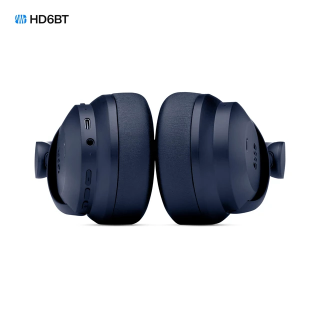Alt view image 6 of 7 - Eris HD6BT Over-Ear Closed-Back Wireless Headphones, Bluetooth, ANC Noise Cancelling, Up to 60 Hours Battery Life, Studio Headphones for Mixing, Monitoring, Recording, Midnight Blue