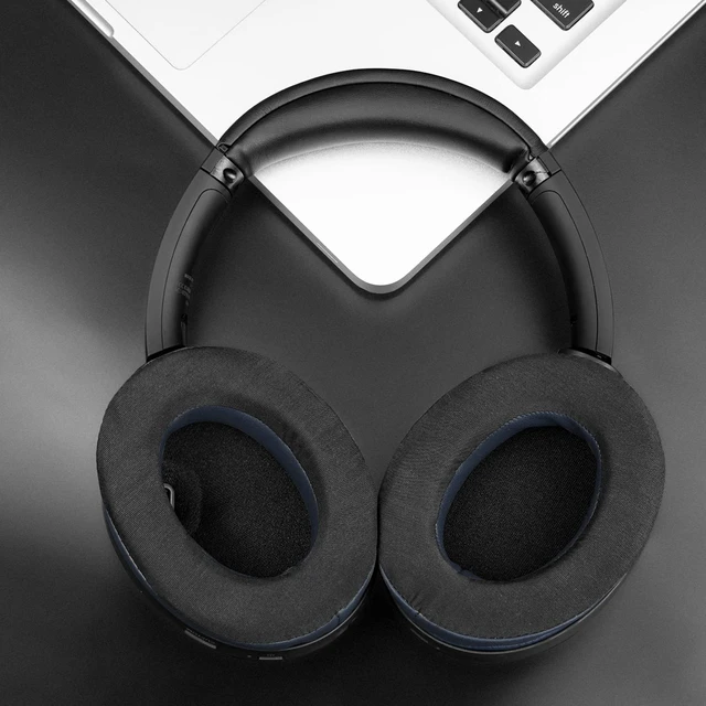Alt view image 2 of 7 - Cooling-Gel Earpads Replacement for Sony WH-1000XM4 (WH1000XM4) Headphones, Ear Pads Cushions with High-Density Noise Isolation Foam, Added Thickness, Without Affecting Sensor - Navy Blue