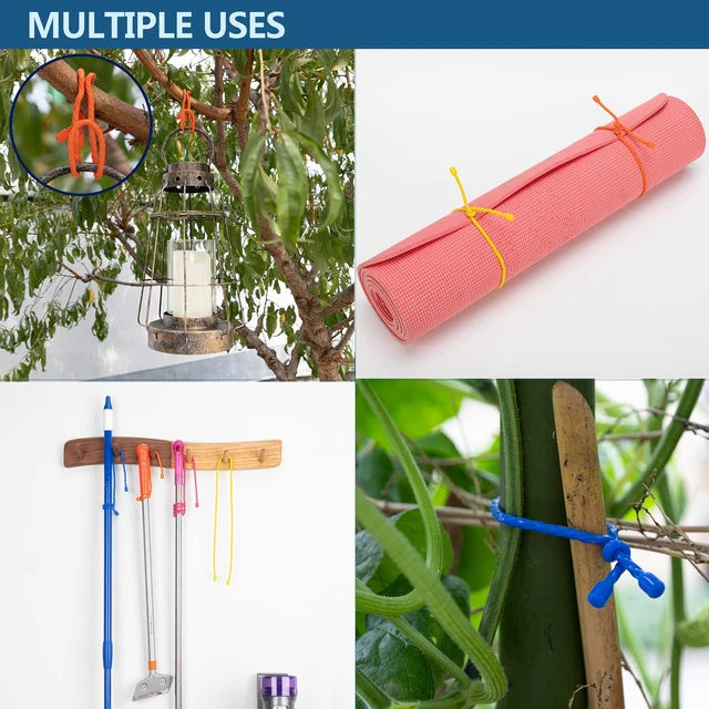 Alt view image 7 of 7 - 20Pcs 4-24inch Silicone Cable Ties Reusable Steel-Core Silicone Twist Ties Colorful Cable Tie Straps for Bundling and Organizing Bendable Holder Strap for Indoor and Out All Purpose, 4 Colors