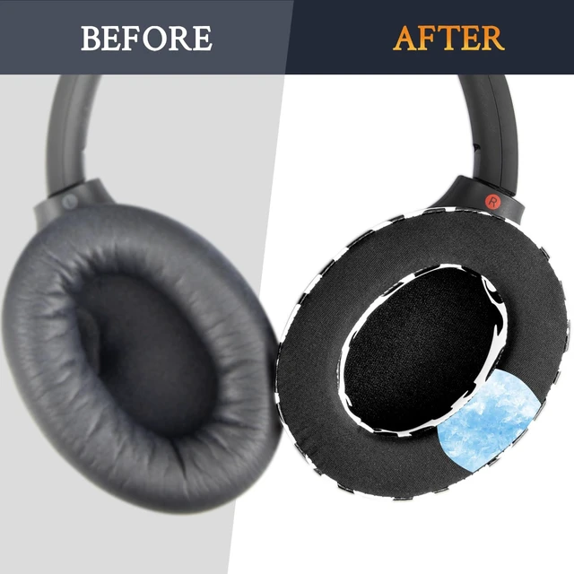 Alt view image 4 of 7 - Cooling-Gel Earpads Replacement for Sony WH-1000XM4 (WH1000XM4) Headphones, Ear Pads Cushions with High-Density Noise Isolation Foam, Added Thickness, Without Affecting Sensor - Snow Leopard