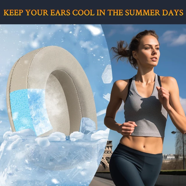 Alt view image 6 of 7 - Cooling-Gel Earpads Replacement for Sony WH-1000XM4 (WH1000XM4) Headphones, Ear Pads Cushions with High-Density Noise Isolation Foam, Added Thickness, Without Affecting Sensor - Silver