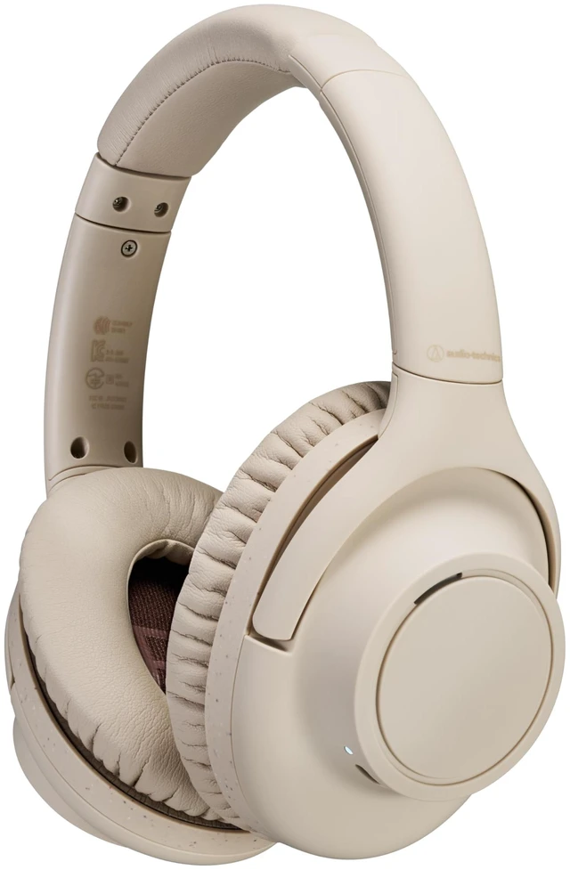 Main image of ATH-S300BTBG Wireless Headphones, Beige 90-hour battery with digital hybrid noise cancellation for travel, commuting and multitasking