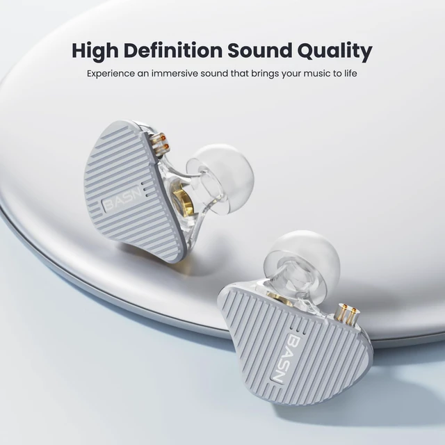 Alt view image 2 of 7 - Mix-PD in Ear Monitor,Planar Driver+Dynamic Driver 2-Pin Cable,Silver Two Mixed Drivers IEM with CNC Crafted Metal Cover, Wired Detachable 0.78mm 2-Pin Silver Plated OFC Cable for Musicians