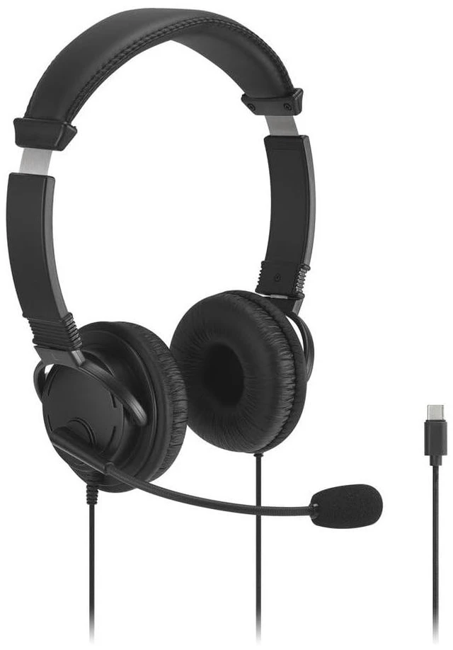 Main image of Classic EQ USB-C Headset with Mic and Volume Control, 6 ft (1.8m) Nylon Braided Cord, for School, Kids, Adults, Padded Adjustable Headband, Black (K97464WW)