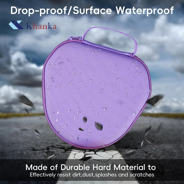 Alt view image 6 of 7 - Case for Apple Airpods Max/Max 2 Wireless Over-Ear Headphones,Purple EVA Hard Shell, Mesh Pocket Accessory Storage, Travel-Ready Portable Storage for Apple Airpods Max 2 Headphones