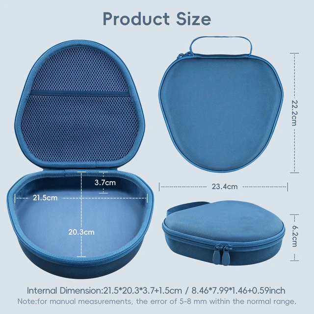 Alt view image 5 of 7 - Hard Carrying Case for Apple AirPods Max 2/Apple AirPods Max Wireless Over-Ear Headphones,Dark Blue Case
