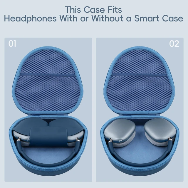 Alt view image 7 of 7 - Hard Carrying Case for Apple AirPods Max 2/Apple AirPods Max Wireless Over-Ear Headphones,Dark Blue Case