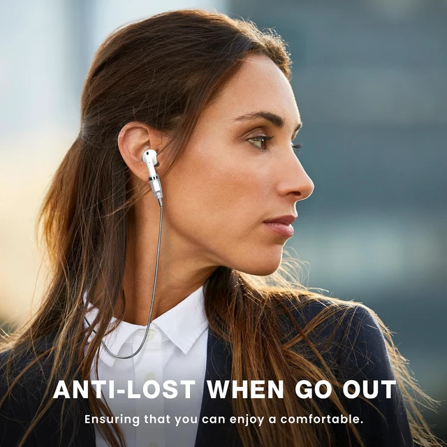 Alt view image 2 of 7 - Anti-Lost Neck Strap for Airpods, Strong Magnetic Necklace Holder String, Sports Lanyard for Headphone Compatible with AirPods 1&2 /3rd /Pro/Pro 2 S Silver