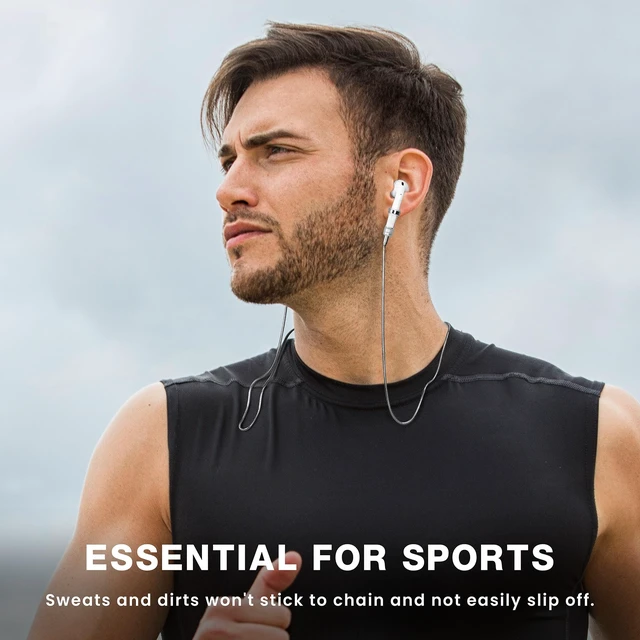 Alt view image 3 of 7 - Anti-Lost Neck Strap for Airpods, Strong Magnetic Necklace Holder String, Sports Lanyard for Headphone Compatible with AirPods 1&2 /3rd /Pro/Pro 2 S Silver