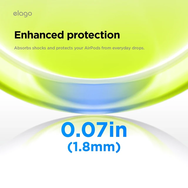 Alt view image 4 of 7 - Clear Case for AirPods Pro 3 Lanyard Included, Strap Included, Reduced Yellowing, Shockproof, Full Protection (Neon Yellow)