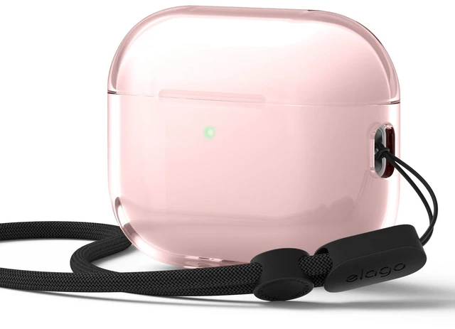 Main image of Clear Case for AirPods Pro 3 Lanyard Included, Strap Included, Reduced Yellowing, Shockproof, Full Protection (Lovely Pink)