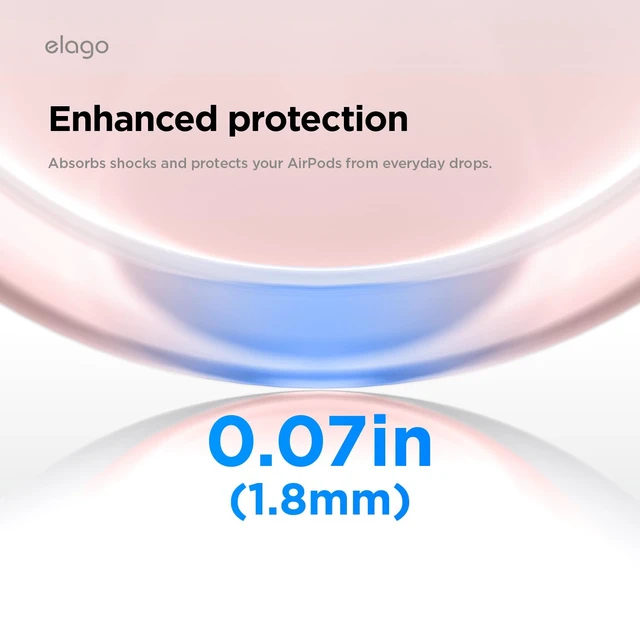 Alt view image 4 of 7 - Clear Case for AirPods Pro 3 Lanyard Included, Strap Included, Reduced Yellowing, Shockproof, Full Protection (Lovely Pink)