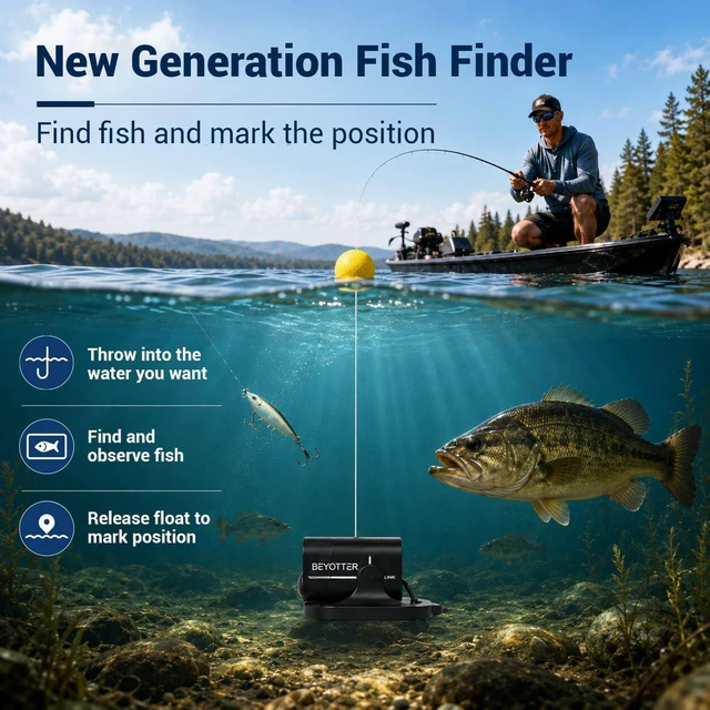 Alt view image 2 of 7 - Underwater Fishing Camera with Controllable Elevating Winch, Portable HD IPS Monitor Fish Finder with IP68 Waterproof Camera, 12 Low-Light IR/LED Vision for Ice, Boat