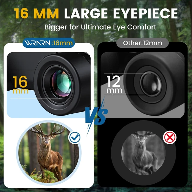 Alt view image 5 of 7 - 20X30 Compact Binoculars for Adults Bird Watching Travel, Black High Power, Low Light Vision, Large Eyepiece Easy Focus for Sightseeing Hiking Camping Cruise Concert