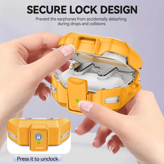 Alt view image 3 of 7 - Secure Lock for Galaxy Buds 4 Pro Case and Buds 4 Case Cover, Clear Soft TPU Case with Cleaner Kit and Keychain for Women Girlu, Cute Cover for Samsung Galaxy Buds 4/4Pro 2026