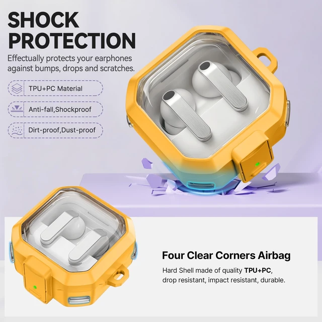 Alt view image 5 of 7 - Secure Lock for Galaxy Buds 4 Pro Case and Buds 4 Case Cover, Clear Soft TPU Case with Cleaner Kit and Keychain for Women Girlu, Cute Cover for Samsung Galaxy Buds 4/4Pro 2026