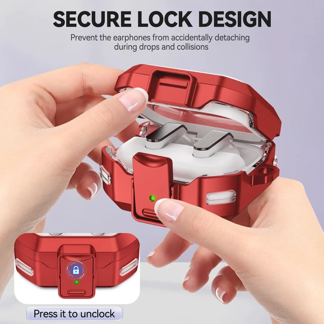 Alt view image 3 of 7 - Secure Lock for Galaxy Buds 4 Pro Case and Buds 4 Case Cover, Clear Soft TPU Case with Cleaner Kit and Keychain for Women Girlu, Cute Cover for Samsung Galaxy Buds 4/4Pro 2026