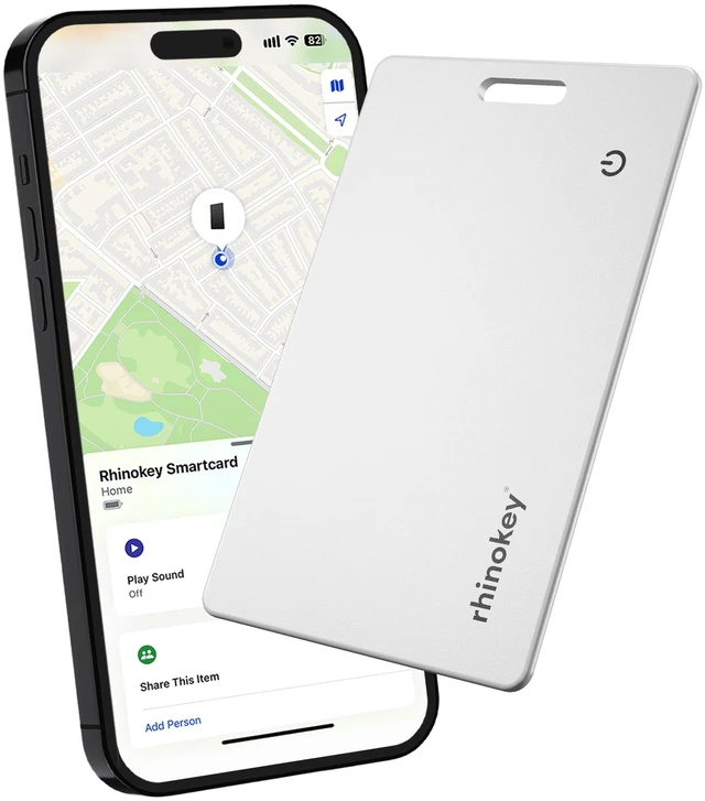 Main image of ® Apple Find My Wallet Tracker Card, MFi Certified Bluetooth Tracker for iPhone, 0.07in Slim Credit Card Item Finder, IP68 Waterproof Rechargeable, Locator for Wallet, Luggage, Passport