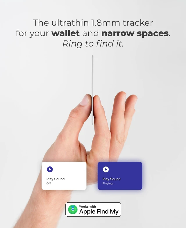 Alt view image 6 of 7 - ® Apple Find My Wallet Tracker Card, MFi Certified Bluetooth Tracker for iPhone, 0.07in Slim Credit Card Item Finder, IP68 Waterproof Rechargeable, Locator for Wallet, Luggage, Passport