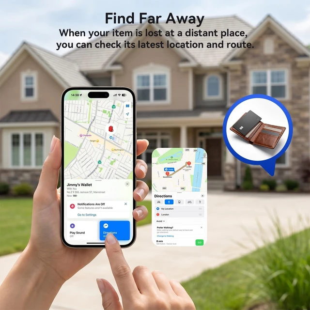 Alt view image 6 of 7 - eirix 1 Pack Wallet Tracking Card (iOS and Android) Ultra Slim 0.07in IP68 Waterproof Rechargeable Work with Apple Find My & Google Find Hub, Item Locator for Card Holder,Passports,Money Clips