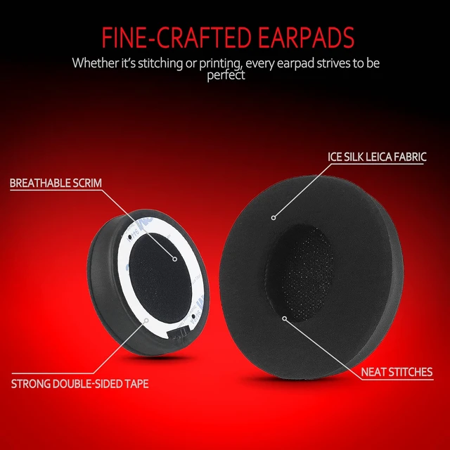 Alt view image 3 of 7 - Cooling-Gel Earpad Replacement for Beats Solo 2 & 3 Wireless/Wired Headphone, Instant-Chill Ear Cushion Premium Memory Foam with Kits, Superb Comfortable Easy to Install
