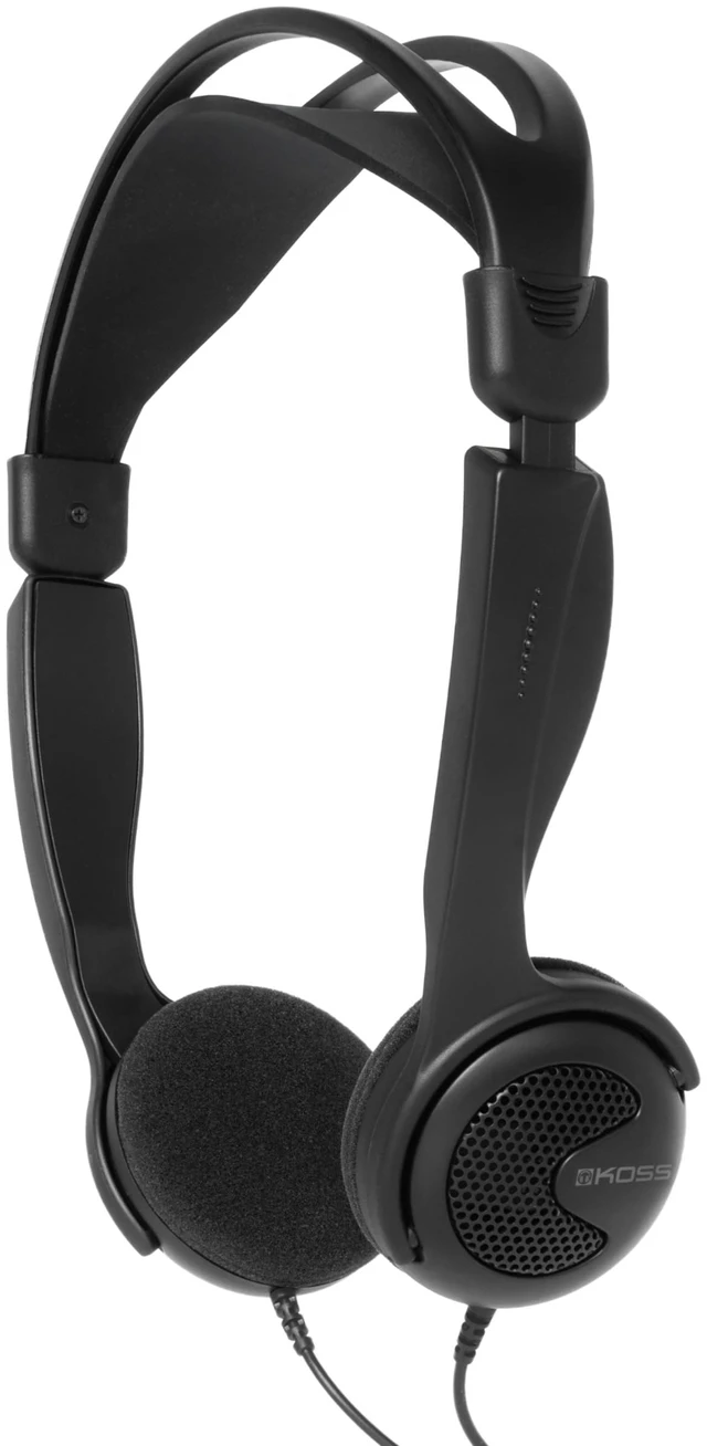 Main image of KTXPro1 Titanium 90s Style On-Ear Headphones, Black, Volume Control Retro Style, Wired 3.5mm Plug, 60 ohm Dynamic Drivers